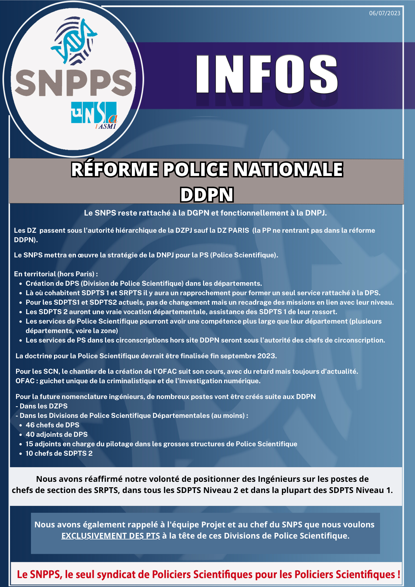 Réforme de la police nationale : l'heure des bilans - Actu-Juridique