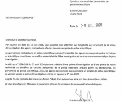 Contractuels – Prime investigation